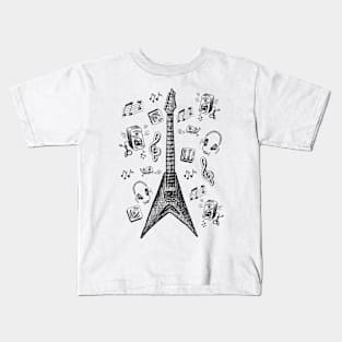 Guitar, Music and Fun Kids T-Shirt